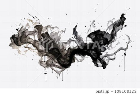 AI画像 墨飛び散り 墨素材 デザイン性 AI画像 墨飛び散り 墨素材 デザイン性 109108325