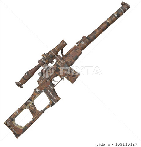 Sniper Rifle isolated on white background 109110127