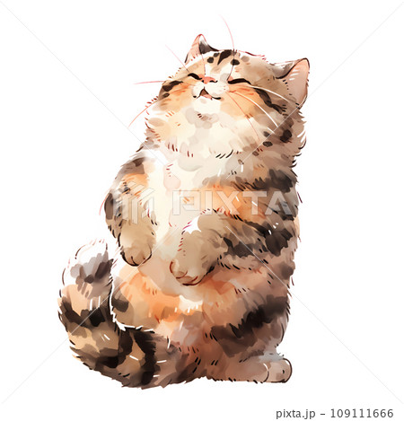 猫の手描き風イラスト-1 109111666