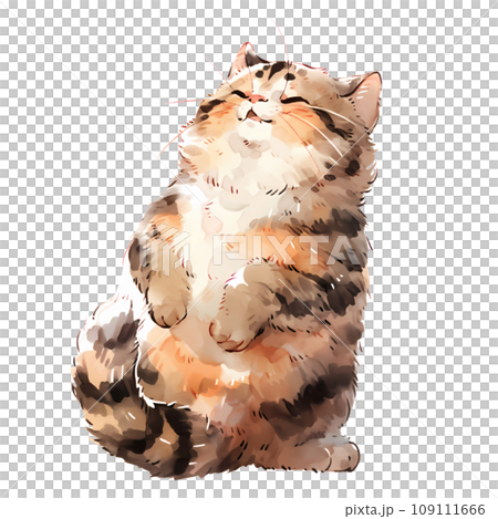 猫の手描き風イラスト-1 109111666