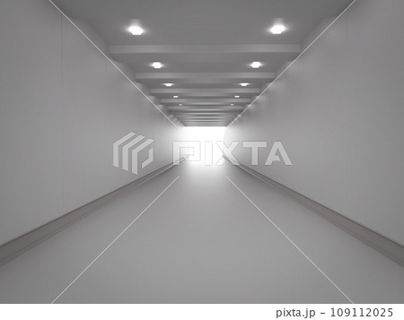 Empty tunnel or walkway hall space interior 109112025