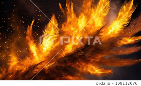 AI生成画像:炎の羽 AI生成画像:炎の羽 109112076