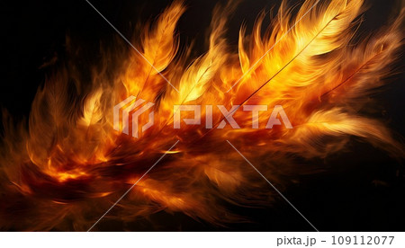 AI生成画像：炎の羽 109112077