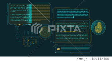 Exploration interface by sci-fi infographics. Exploration interface by sci-fi infographics. 109112100