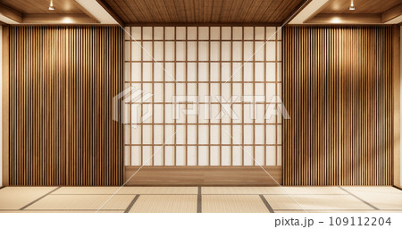 Interior, Empty room and tatami mat floor room modern style. Interior, Empty room and tatami mat floor room modern style. 109112204
