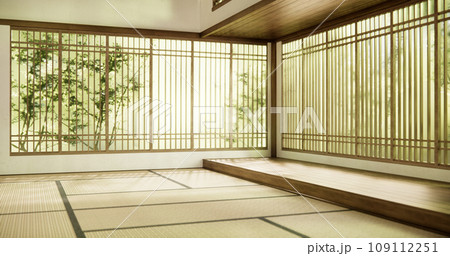 Interior, Empty room and tatami mat floor room modern style. 109112251