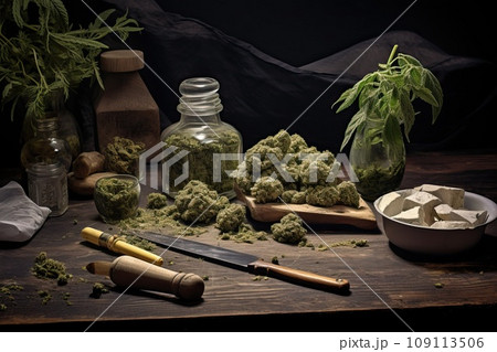 Smuggling marijuana cigarettes, cannabis flowers and leaves for cigarettes. 109113506