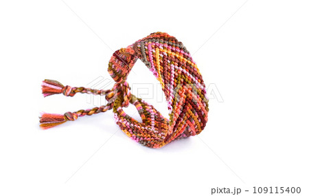 DIY woven friendship bracelets with different braiding. Summer accessory DIY woven friendship bracelets with different braiding. Summer accessory 109115400