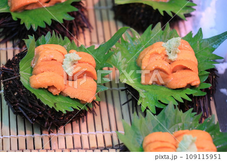 築地の生うに　ウニ　雲丹　新鮮なウニ 109115951