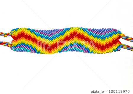 DIY woven friendship bracelets with different braiding. Summer accessory DIY woven friendship bracelets with different braiding. Summer accessory 109115979