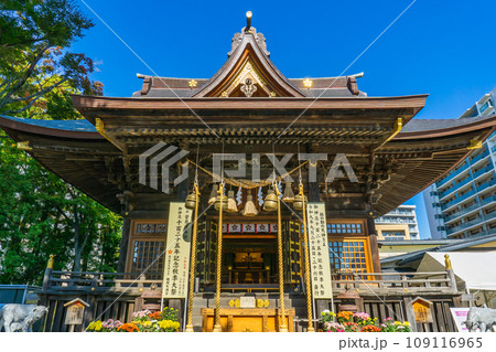 宮城県仙台市宮城野区の榴岡天満宮 拝殿 宮城県仙台市宮城野区の榴岡天満宮 拝殿 109116965