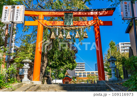 宮城県仙台市宮城野区の榴岡天満宮　鳥居 109116973