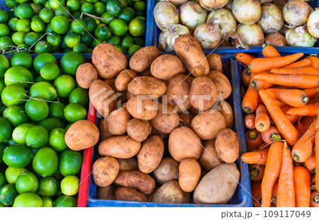 Many vegetables in the Vinh Hai market of Nha Trang Vietnam 109117049