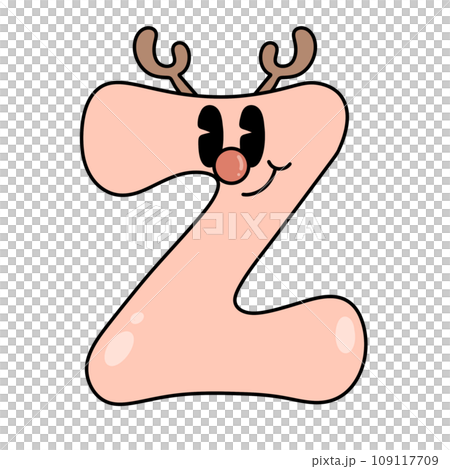 Letter Z cute 60s 70s groovy retro vintage smiley reindeer cartoon font winter alphabet merry christmas pink xmas festive sublimation clipart Letter Z cute 60s 70s groovy retro vintage smiley reindeer cartoon font winter alphabet merry christmas pink xmas festive sublimation clipart 109117709