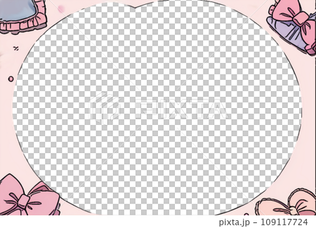 Pink ribbon frame Pink ribbon frame 109117724
