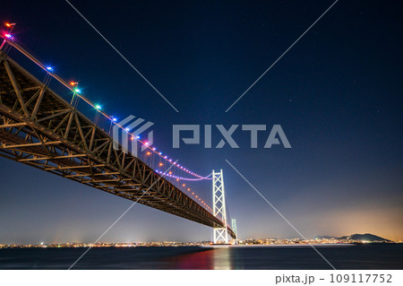 【兵庫県】明石海峡大橋　夜景 109117752