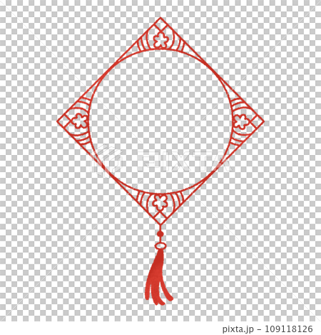 chinese new year vintage cloud and flower line frame border for decoration greeting card. chinese new year vintage cloud and flower line frame border for decoration greeting card. 109118126