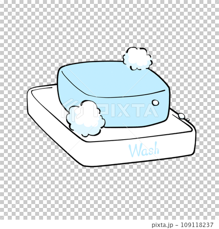 水色の石鹸のイラスト 109118237