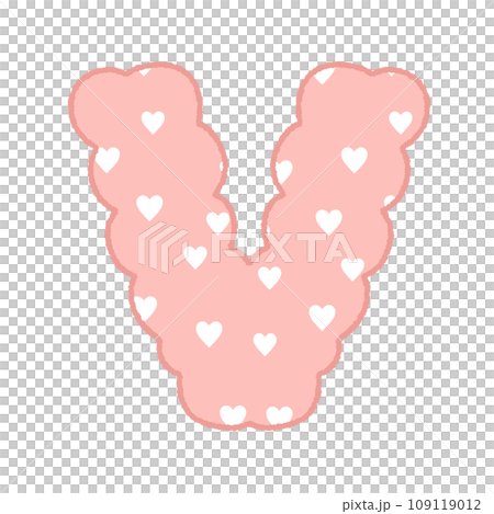 Alphabet Cloud Bubble Cute heart Typography pastel colorful Trendy Retro Y2k childish for birthday nursery baby shower	 109119012