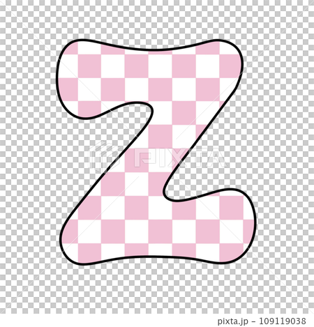 Pink Groovy checkered chess letter alphabet groovy retro font valentine vintage y2k 109119038