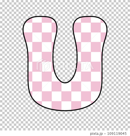 Pink Groovy checkered chess letter alphabet groovy retro font valentine vintage y2k 109119045
