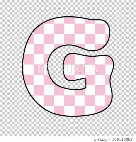 Pink Groovy checkered chess letter alphabet groovy retro font valentine vintage y2k 109119062