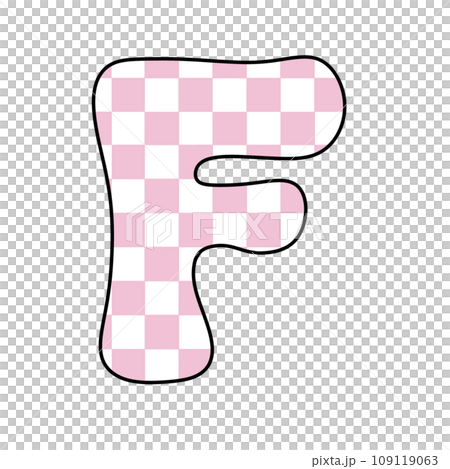 Pink Groovy checkered chess letter alphabet groovy retro font valentine vintage y2k 109119063