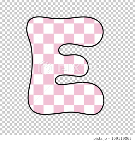 Pink Groovy checkered chess letter alphabet groovy retro font valentine vintage y2k 109119065