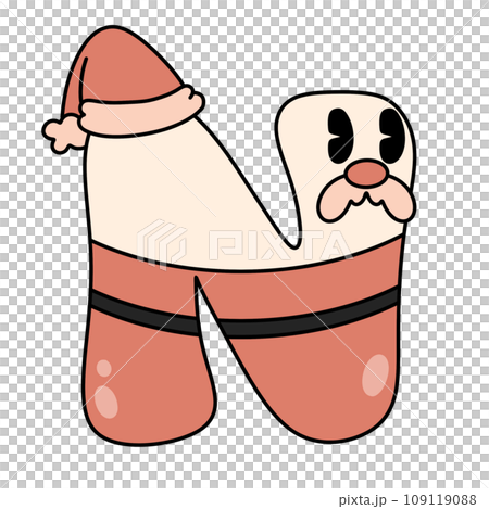 Letter N cute 60s 70s groovy retro vintage smiley santa cartoon font winter alphabet merry christmas xmas festive clipart Letter N cute 60s 70s groovy retro vintage smiley santa cartoon font winter alphabet merry christmas xmas festive clipart 109119088