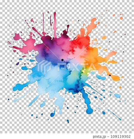Ink Splatter watercolor isolated 109119302
