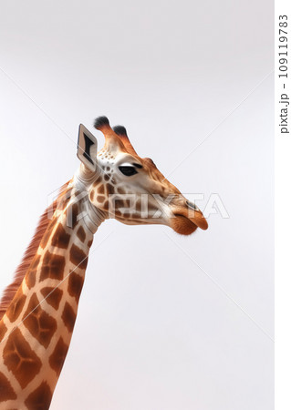 Giraffe isolated on light background Giraffe isolated on light background 109119783