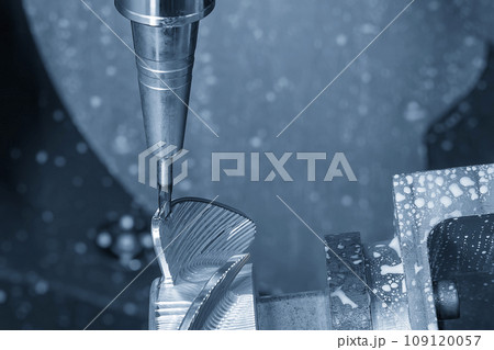 The hi-precision parts manufacturing process by multi-axis CNC milling machine. The hi-precision parts manufacturing process by multi-axis CNC milling machine. 109120057