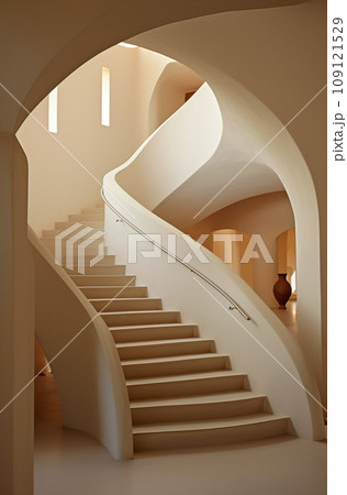 Eloquent ascent, the artistry of modern staircase design. Generative AI 109121529