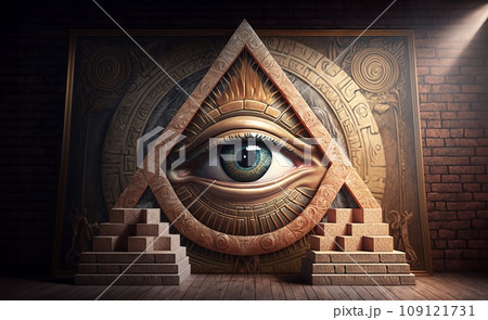 Abstract masonic all-seeing eye Abstract masonic all-seeing eye 109121731
