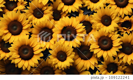 A lot of sunflowers as background or texture, nature concept A lot of sunflowers as background or texture, nature concept 109122241