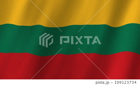 Lithuania flag waving in the wind. Flag of Lithuania images Lithuania flag waving in the wind. Flag of Lithuania images 109123734