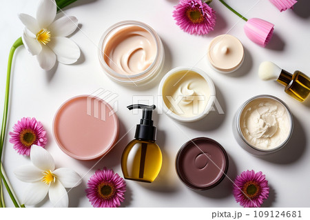 A set of handmade natural cosmetics. 109124681