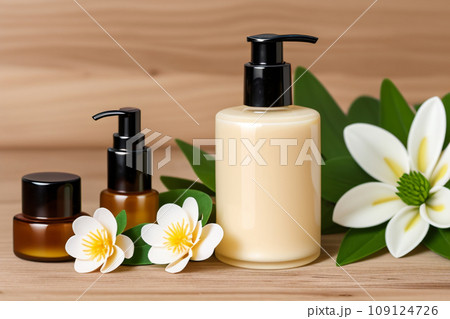 A set of handmade natural cosmetics. A set of handmade natural cosmetics. 109124726