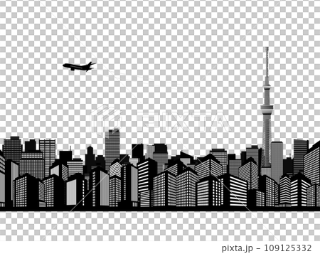 In the background, the cityscape with the Sky Tree visible 109125332