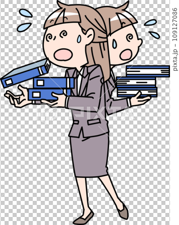 忙碌的女員工 忙碌的女員工 109127086