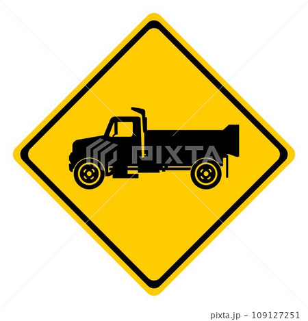 Traffic Sign Warning Sign Truck Road Traffic Sign Warning Sign Truck Road 109127251