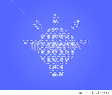 light burb with idea or technology innovation with code number inside light burb with idea or technology innovation with code number inside 109127634