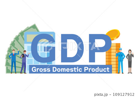 日本のGDPのイメージイラスト 109127912