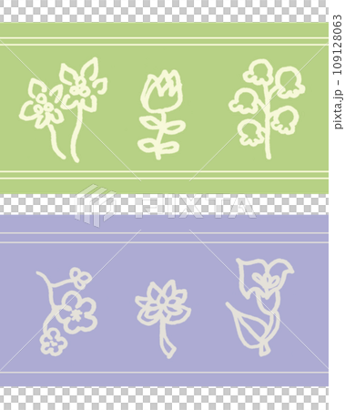Flower line drawing (set) Flower line drawing (set) 109128063