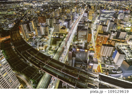 仙台市 アエル展望テラスから見た夜景 (東側) 109129619