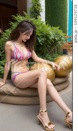 美しい水着の女性 美しい水着の女性 109129716