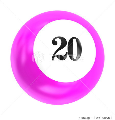 number ball 3d render 109130561