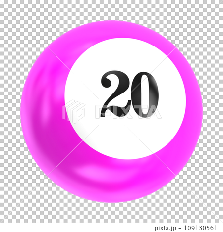 number ball 3d render 109130561