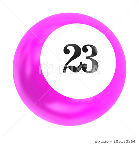number ball 3d render 109130564