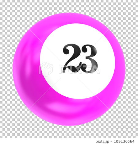 number ball 3d render 109130564